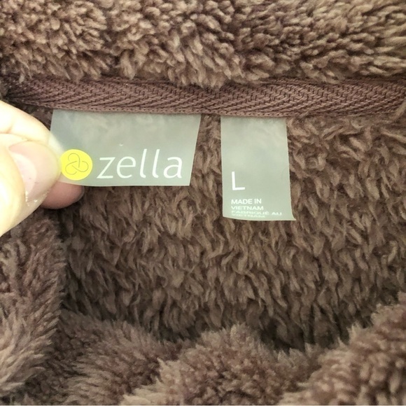 Zella Furry Fleece Funnel Neck Pullover Size Large - Picture 9 of 11